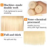 StariaHair 10-30 Inch #613 Blonde Straight Remy Human Hair Bundles