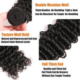 Deep Curly Virgin Hair Brazilian Bundles Full & Thick from Root to Tip Natural Color 10-30 Inch - Stariahair