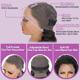 StariaHair 13"x4" HD Lace Deep Wave Frontal Wig #1B
