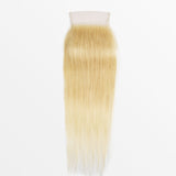 StariaHair 12-20 Inch #613 Blonde 5"x5" Straight Transparent Lace Closure