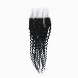 StariaHair 12-20 Inch 4"x4" Deep Wave Transparent Lace Closure #1B