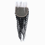 StariaHair 12-20 Inch 4"x4" Deep Wave Transparent Lace Closure #1B