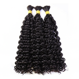 StariaHair 14-24 Inch Water Wave Bulk Hair for Braiding #1B