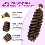 StariaHair #4 Deep Wave Hair Bulk Hair for Braiding