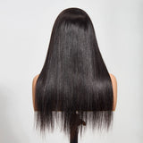 StariaHair 5"x5" Straight Transparent Glueless Lace Closure Wig #1B