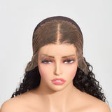 StariaHair 13"x4" Deep Wave 200% Transparent Lace Frontal Wig #1B