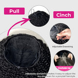 StariaHair 10A 180% Average Size Half Wig Burmese Curly Natural Black