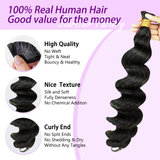 StariaHair 14-20 Inch Loose Wave Bulk Hair for Braiding #1B