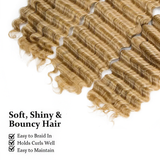StariaHair #27 Deep Wave Hair Bulk Hair for Braiding