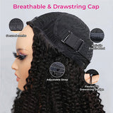 StariaHair 10A 180% Average Size Half Wig Kinky Curly Natural Black