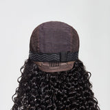 StariaHair 5"x5" HD Glueless Lace Deep Wave 180% Closure Wig #1B
