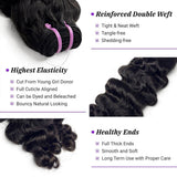 StariaHair 14-30 Inches Burmese Curly 12A Raw Vietnam Hair Bundles #1B Natural Color