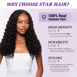 StariaHair 14-30 Inches Burmese Curly 12A Raw Vietnam Hair Bundles #1B Natural Color