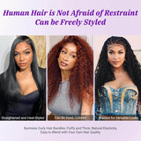 StariaHair 14-30 Inches Burmese Curly 12A Raw Vietnam Hair Bundles #1B Natural Color