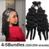 StariaHair Burmese Curly Feather Crochet Human Hair Extensions 100% Virgin Hair Crochet Braid For Miracle Knots Natural Black