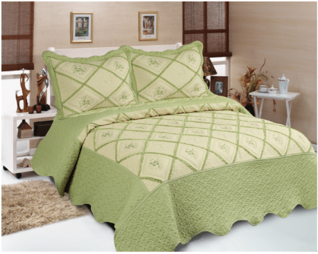 Charlotte blanket, 3-Piece Embroidered