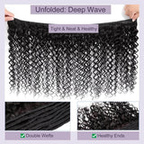 Deep Wave Brazilian Virgin Hair Bundles Natural Movement Natural Color 10-30 Inch - Stariahair