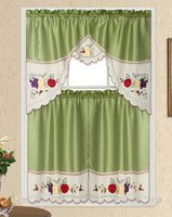 JESSIE 3 pieces kitchen curtain set