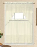 ETTY 3 piece kitchen curtain set