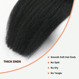 Kinky Straight Brazilian Virgin Hair Bundles Natural Texture & Seamless Blend Natural Color 14-30 Inch - Stariahair