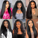 Kinky Straight Brazilian Virgin Hair Bundles Natural Texture & Seamless Blend Natural Color 14-30 Inch - Stariahair