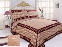 Madrid 3pcs Luxplush Embroidery Quilt @6 pcs QUEEN SAGE