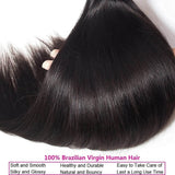 Straight Virgin Brazilian Hair Bundles Silky Smooth & Soft Natural Color 10-30 Inch - Stariahair