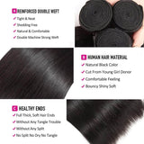 Straight Virgin Brazilian Hair Bundles Silky Smooth & Soft Natural Color 10-30 Inch - Stariahair