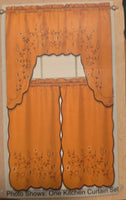 MADELINE 3 pieces kitchen curtain set