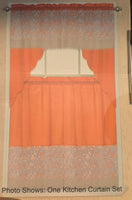 KELSEY 3 pieces kitchen curtain set