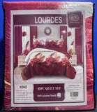 NEW LOURDES(A) - 10PC QUILT SET KING SIZE