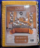 NEW LOURDES(A) - 10PC QUILT SET KING SIZE