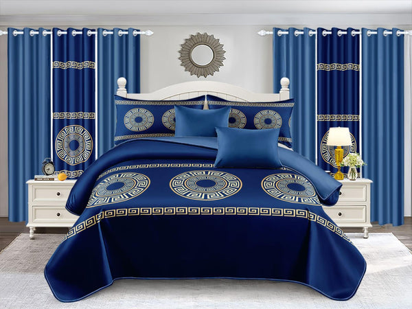 NEW LOURDES(B) - 10PC QUILT SET KING SIZE