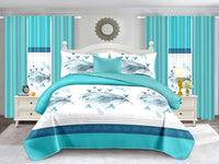 LOURDES(A)-10PC QUILT SET KING SIZE
