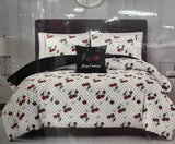 QUEEN Size 4 Piece Printed Bed Set