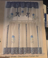 SYDNEY 3 pieces kitchen curtain set