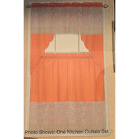 KELSEY 3 pieces kitchen curtain set