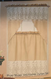 TORI 3 pieces kitchen curtain set