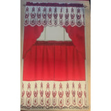 MORGAN 3 pieces kitchen curtain set