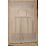 ABBY 3 pieces kitchen curtain set