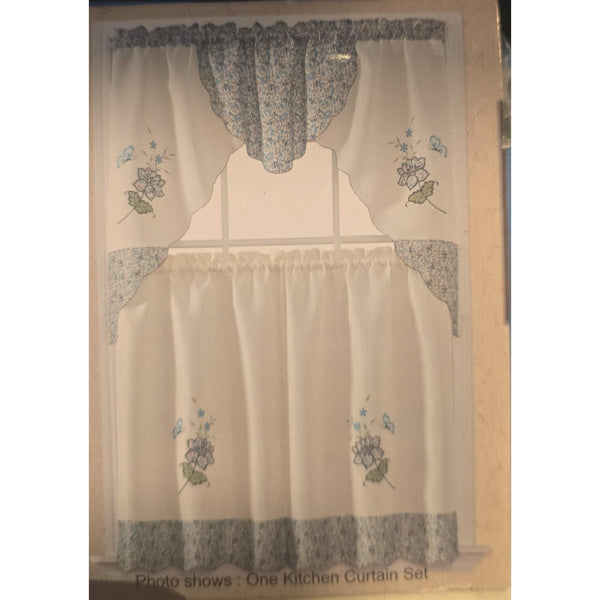 PHOEBE 3 pieces kitchen curtain set