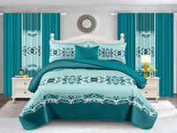 LOURDES(A)-10PC QUILT SET KING SIZE