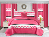 LOURDES(A)-10PC QUILT SET KING SIZE