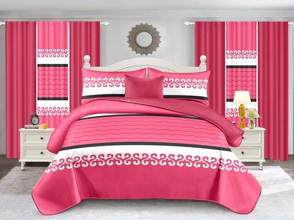 LOURDES(A)-10PC QUILT SET KING SIZE